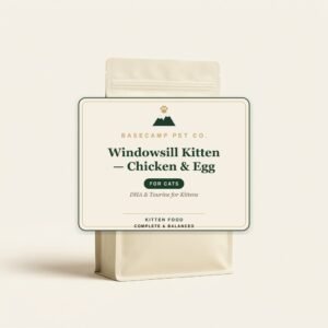 windowsill kitten chicken egg